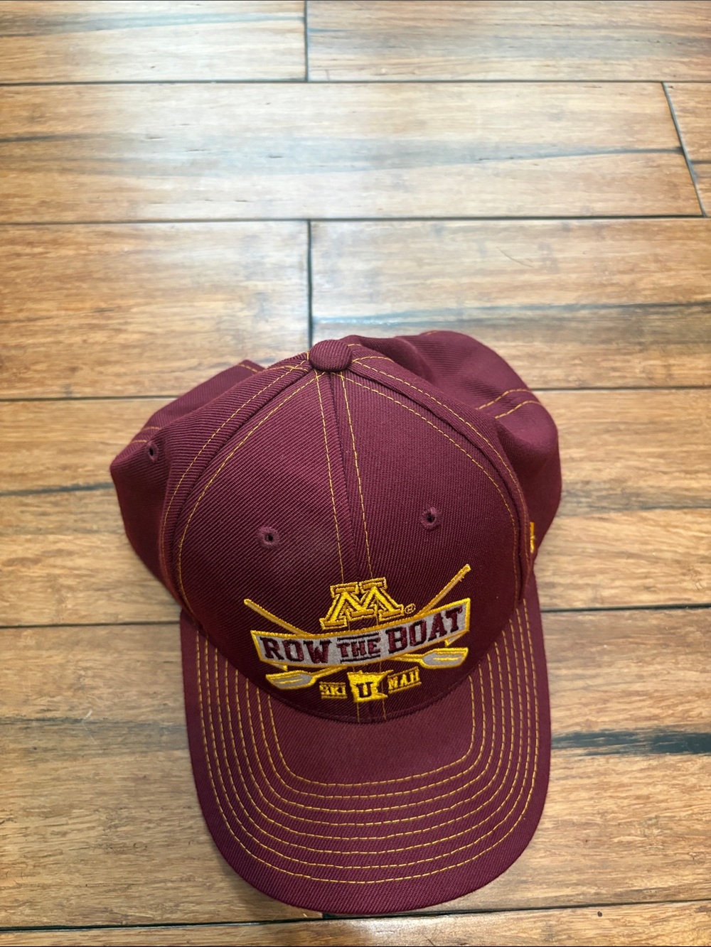 'Row the Boat' Snapback University of Minnesota Gophers Maroon Zephyr Hat Cap - Picture 2 of 7